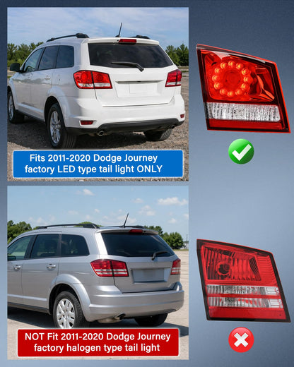 Nilight - Conjunto de Luz Trasera Compatible con Dodge Journey 2011-2020, Lado Izquierdo Interior