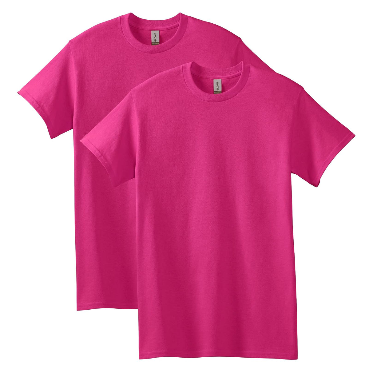 Gildan Camisetas elásticas de algodón, Paquete múltiple Ropa Interior para para Hombre - Heliconia (2 unidades) - M