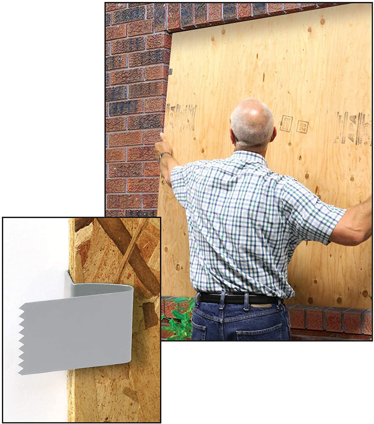 Prime-Line S 5100 Hurricane - Clips de tablero, se adapta a 1/2 pulgadas. Madera contrachapada gruesa, acero estampado (paquete de 20)