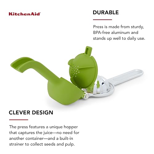 KitchenAid - Exprimidor de jugo de cítricos para limones y limas con colector de semillas y boquilla de vertido, 8 pulgadas