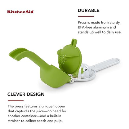 KitchenAid - Exprimidor de jugo de cítricos para limones y limas con colector de semillas y boquilla de vertido, 8 pulgadas