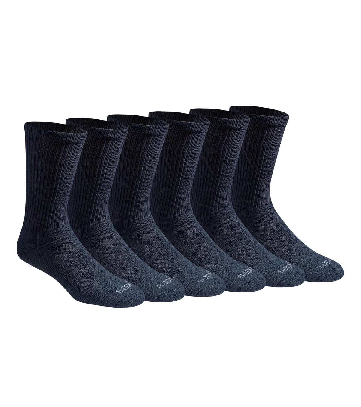Dickies Calcetines Deportivos para Hombre, Talón y Puntera Reforzados - M - Solid Navy (6 Pares)