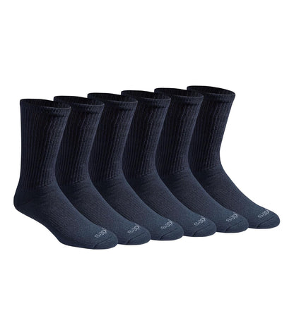 Dickies Calcetines Deportivos para Hombre, Talón y Puntera Reforzados - M - Solid Navy (6 Pares)