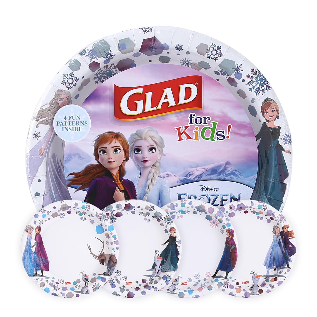 Glad for Kids Disney Frozen Platos de Papel 8.5" 40 Unidades
