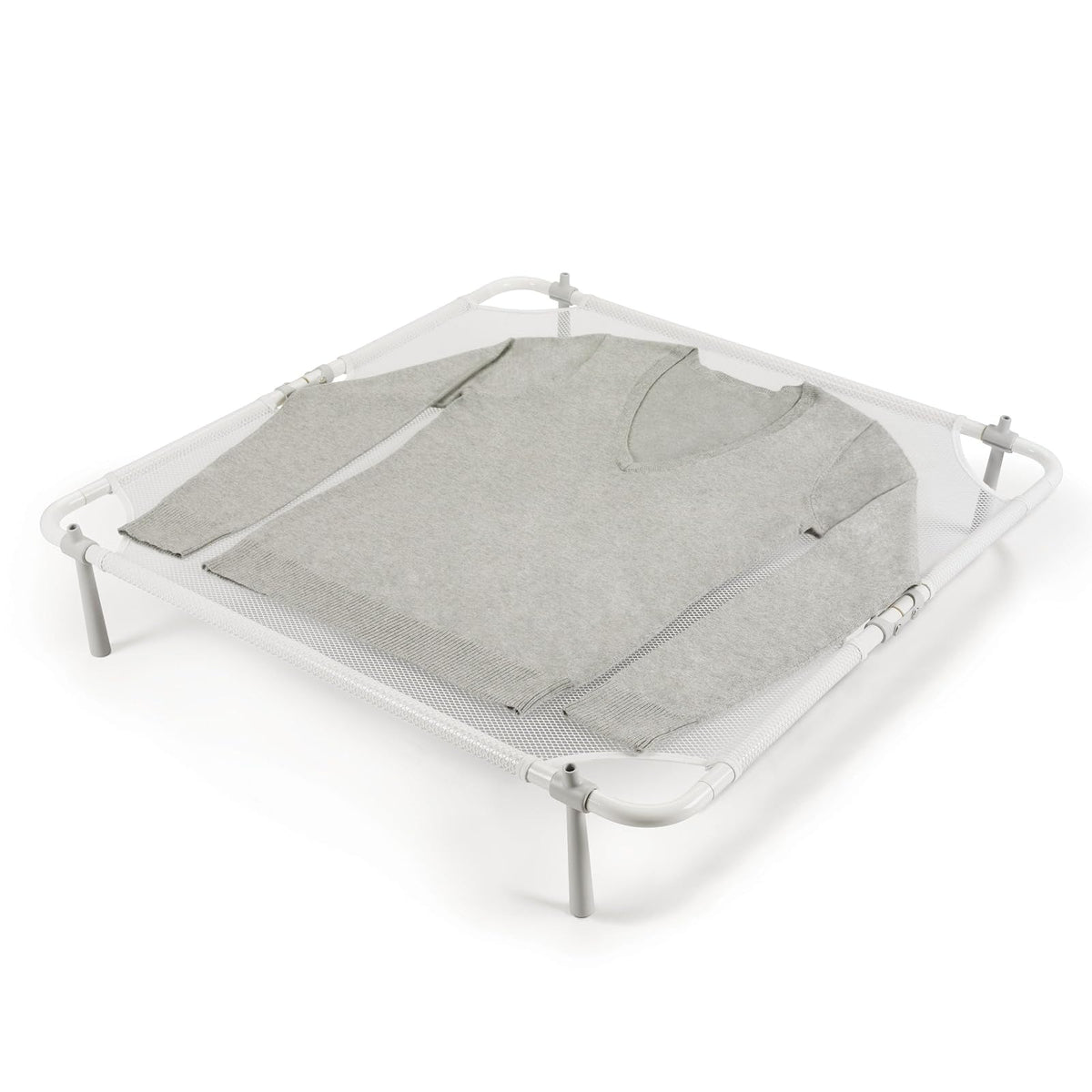 OXO 1327780 Secador para Ropa Plegable, Blanco, 66 x 36 cm | OXO Good Grips - Estante de secado plano para suéteres