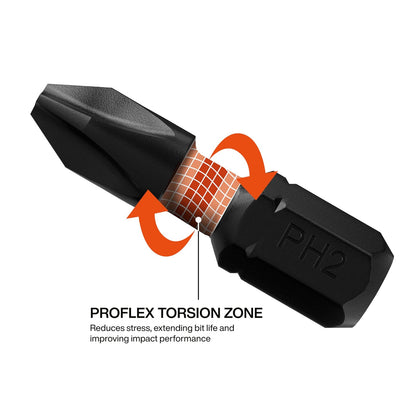 Klein Tools 32787S - Juego de puntas de impacto ProFlex de microcarraca delgada, 20 piezas, acero S2, estuche de almacenamiento compatible con MODbox, portapuntas magnético