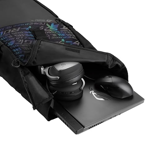 ASUS Mochila Gamer ROG BP4701 /Repelente al Agua/Holográfica/Bolsa Externa/Mochila Gamer/Gaming Laptop Backpack/Para Hombre y Mujer/Garantía en México