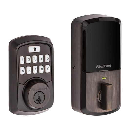Kwikset Aura teclado Bluetooth Smart Lock, Moderno, Acero negro
