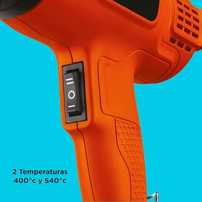 BLACK+DECKER Pistola de Calor Eléctrica, 1500W, Tipo Pistola Portátil, HG1500