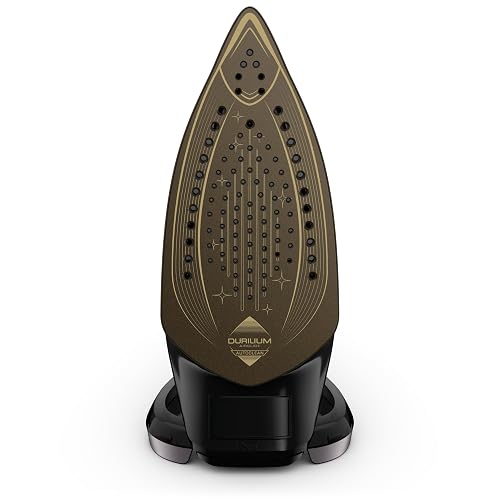T-fal Plancha de Vapor Puregliss Black and Silver FV8067X0 | Sistema anti calcio, Suela Durilium Airglide AutoClean, 1800 W de potencia, vapor potente, apagado automático