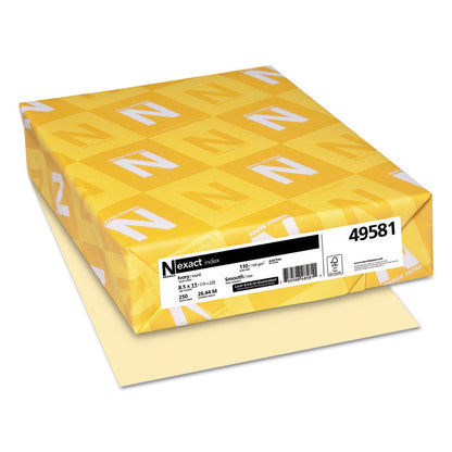 Neenah Exact Index, 110 lb, 8.5 x 11 Inches, 250 Sheets, Ivory