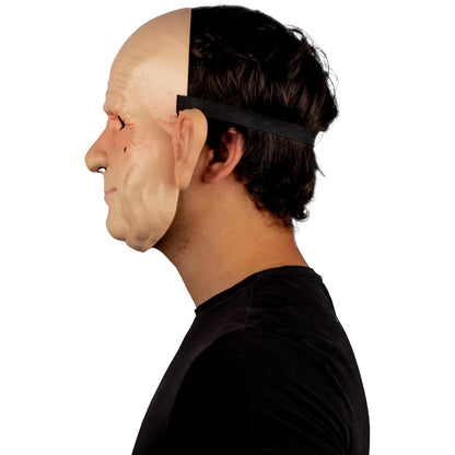 REV Viejito Máscara Plastica | Anciano de Plástico para Disfraz o Broma | Face Mask Ligera de PVC con Diseño Cómico y Detalle Realista de Arrugas | Unitalla Adulto Color Beige