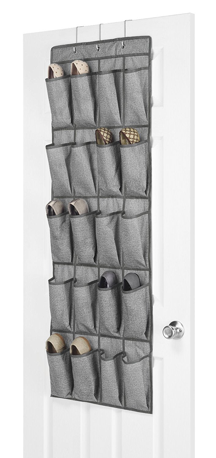 Whitmor - Bolsa para Zapatos (20 Bolsillos), Color Gris, para la Puerta