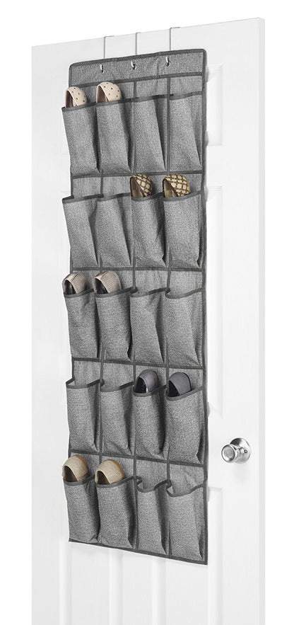 Whitmor - Bolsa para Zapatos (20 Bolsillos), Color Gris, para la Puerta
