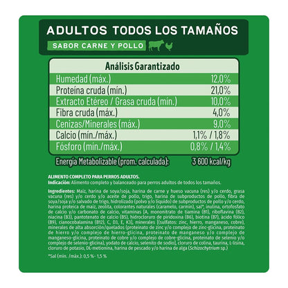 Purina Dog Chow Adulto Todos los tamaños Sabor Carne y Pollo 18Kg