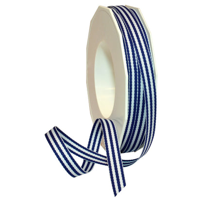 Morex Cinta Decorativa de Grogrén a Rayas - 3 - 8 in - Azul Royal