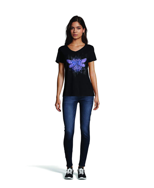 Hanes Hanes Women’s Short Sleeve Graphic V-Neck tee (Multiple Graphics Available) Camiseta Mujer
