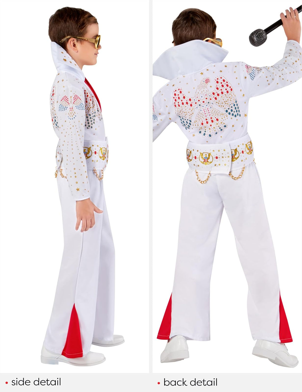 Rubie's Deluxe Elvis Disfraz de niño, Disfraces, Un Solo Color, Pequeño