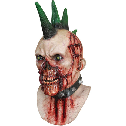 Billy Punk, Máscara de Zombie Punk Rock Sangriento, Disfraz de Zombi de Miedo ideal Para Halloween y Fiestas de Disfraces