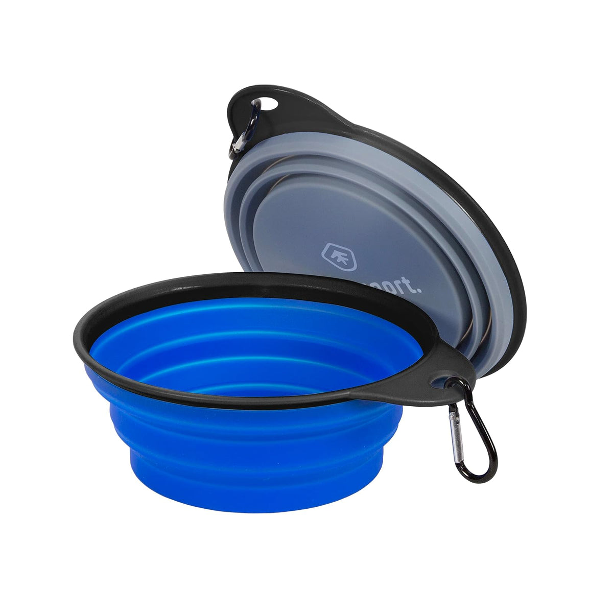 Stansport Cuencos Plegables de Silicona – Grandes, Paquete de 2 – Plato de Agua para Perros – 33 onzas líquidas – Viaje Plegable expandible Camping Picnic portátil Compacto Senderismo mochilero