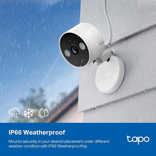 Tapo TP-Link 2K QHD, cámara de Seguridad 2K, Interior y Exterior, Modo IR Invisible, Almacenamiento SD, C120