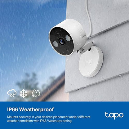 Tapo TP-Link 2K QHD, cámara de Seguridad 2K, Interior y Exterior, Modo IR Invisible, Almacenamiento SD, C120