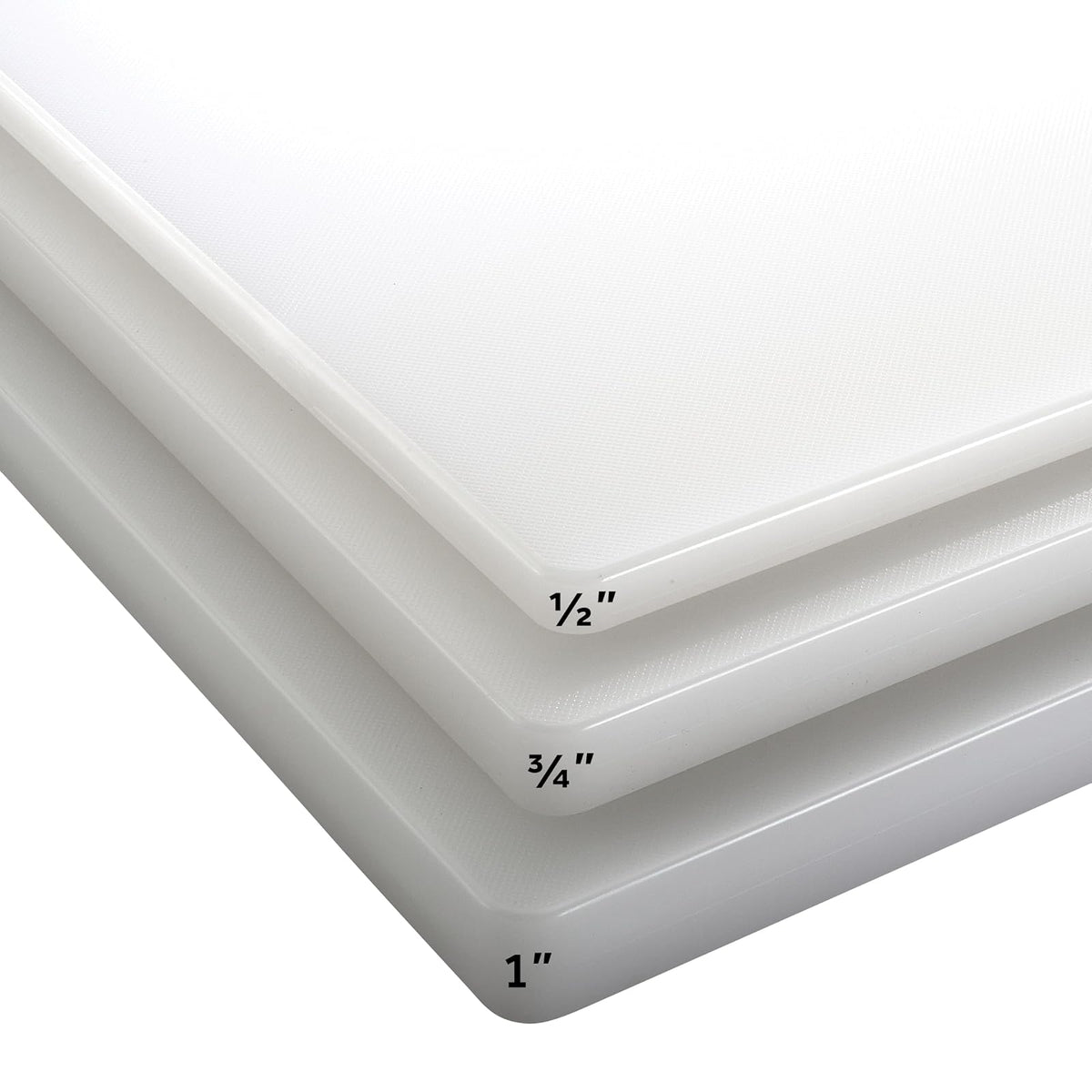 Winco Tabla de cortar, 15.24 cm x 25.40 cm x 1.27 cm, color blanco | Apto para lavaplatos, resistente a las manchas, minimiza el embotamiento, ideal para embutidos, queso
