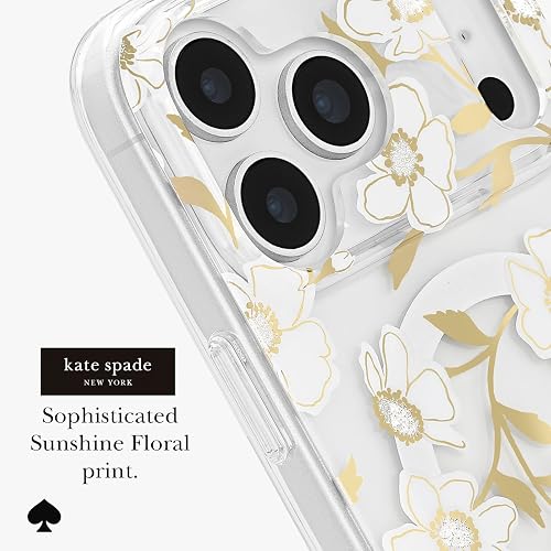 Kate Spade New York - Funda para iPhone 17 Pro MAX, diseño de Gemas Florales Sunshine