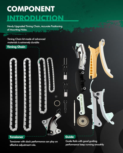 SCITOO Kit de Cadena de Distribución para Ford Mustang 2005-2010, Ford Explorer 1997-2010, Mazda B4000 4.0L V6