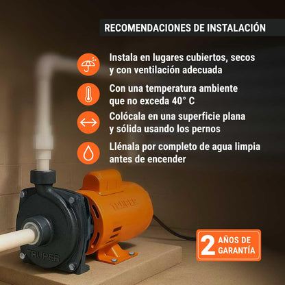 Truper BOAC-3/4A, Bomba centrífuga para agua de 3/4 HP