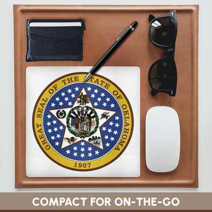 3dRose Gran Sello de el Estado de Oklahoma (pd-us) Mouse Pad, 20,3 x 20,3 cm (MP 55292 1)