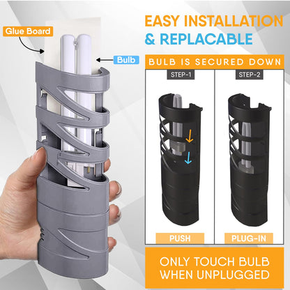 Gardner EL-22 FlyWeb - foco de repuesto clásica, luz de mosca para interiores, reemplazo de lámpara de luz de red de mosca, trampas de luz UV para insectos, 9 W, solución de insectos no Zapper