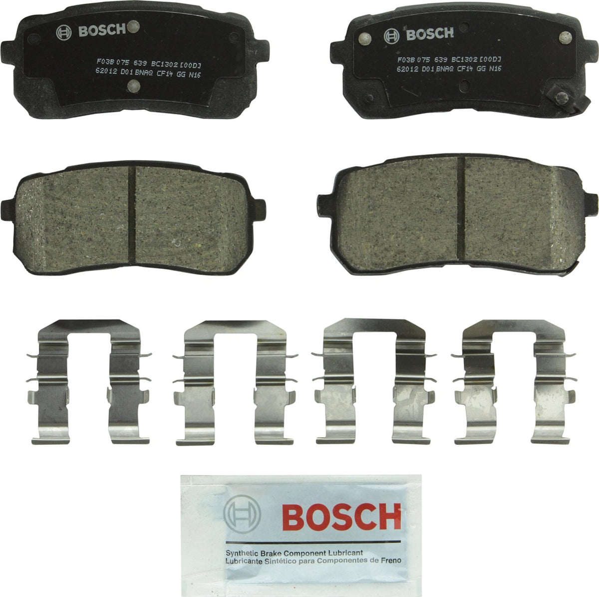 Bosch QuietCast Premium Pastillas de Freno Cerámicas - Posterior - 1302 - 1300-1399
