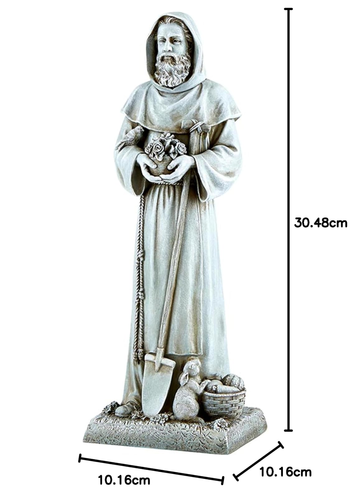 Christian Brands Avalon Gallery - Estatua de jardín - Escultura católica de Resina de Piedra para Interiores y Exteriores, 12 Pulgadas de Alto