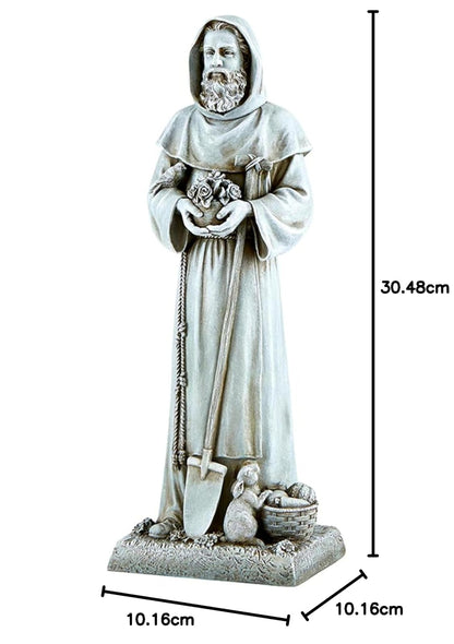 Christian Brands Avalon Gallery - Estatua de jardín - Escultura católica de Resina de Piedra para Interiores y Exteriores, 12 Pulgadas de Alto