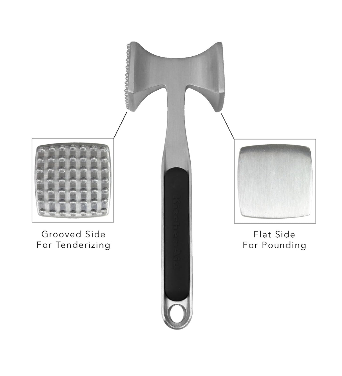 KitchenAid Gourmet - Ablandador de carne, talla única, color negro