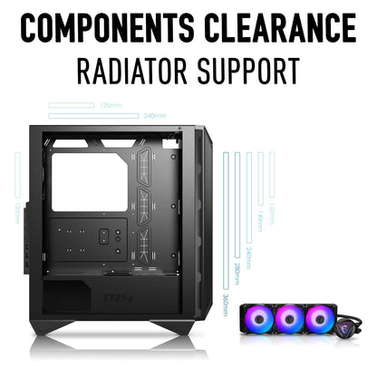 msi MPG GUNGNIR 111R Gabinetes para Computadora de Escritorio, Negro