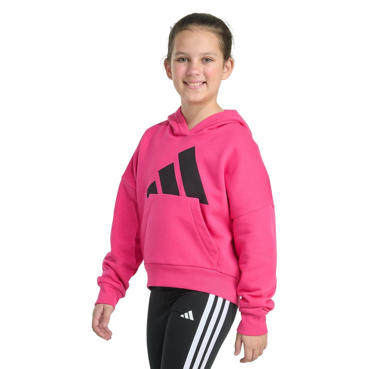 Adidas Fleece Colorblock Hooded Sweatshirt Sudadera con Capucha Niñas