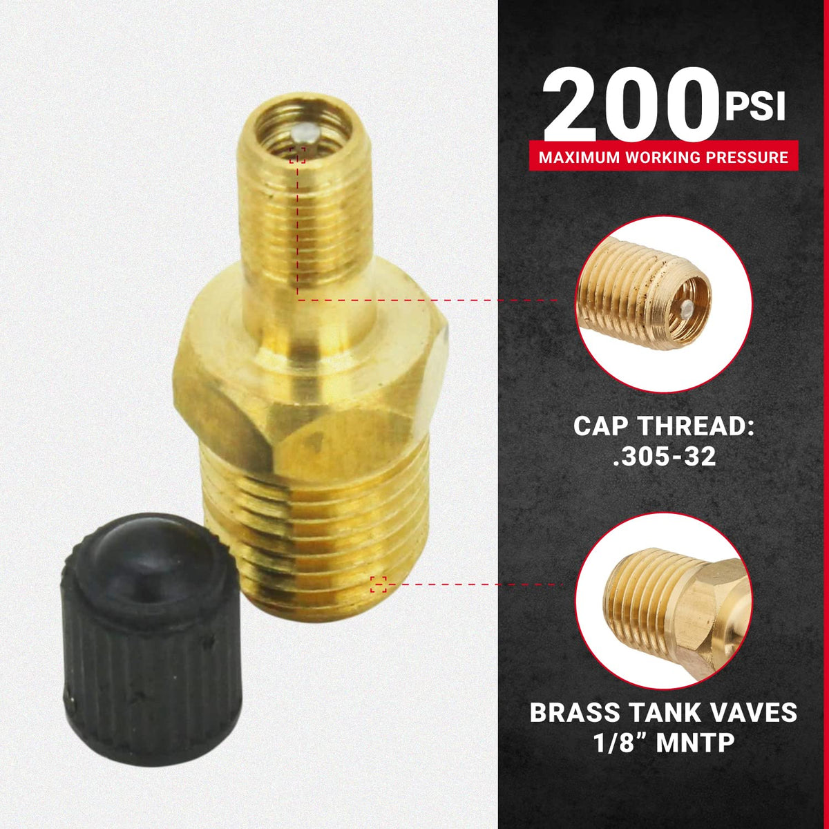 Milton S684 1/8 Npt Tank Valve