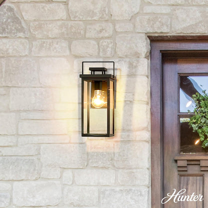 Hunter Fan, Colgante de pared Timbergrove Negro Mate para Exterior 1 Luz, 14 pulgadas