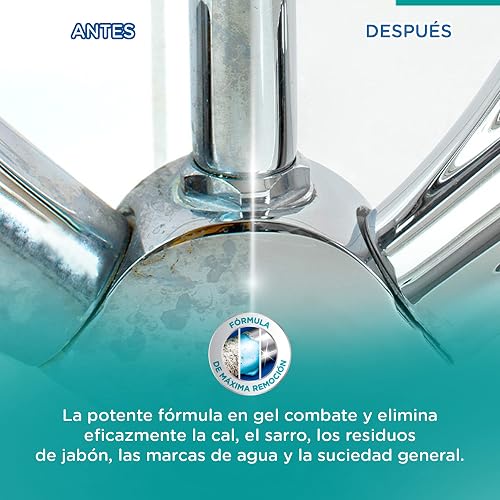 Dr. Beckmann, Antisarro y Cal, para Baño y Cocina, Aroma Cítrico, 500 ml +, Blanqueador Intensivo, Súper Blanco, 1 caja con 6 bolsas de 40 g c/u