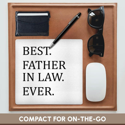 3dRose Best Father In Law Ever Fun Humorous Gifts for the Inlaws Family Humor Black Text Mouse Pad (mp_151498_1)