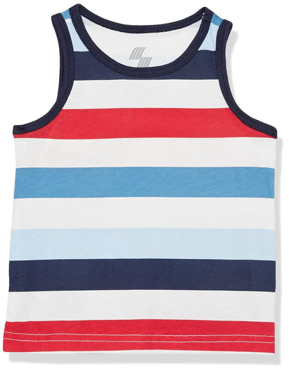 The Children's Place Camisetas Gráficas Manga Corta para Niño - Azul Marino Rayas Multi - 12-18 Meses