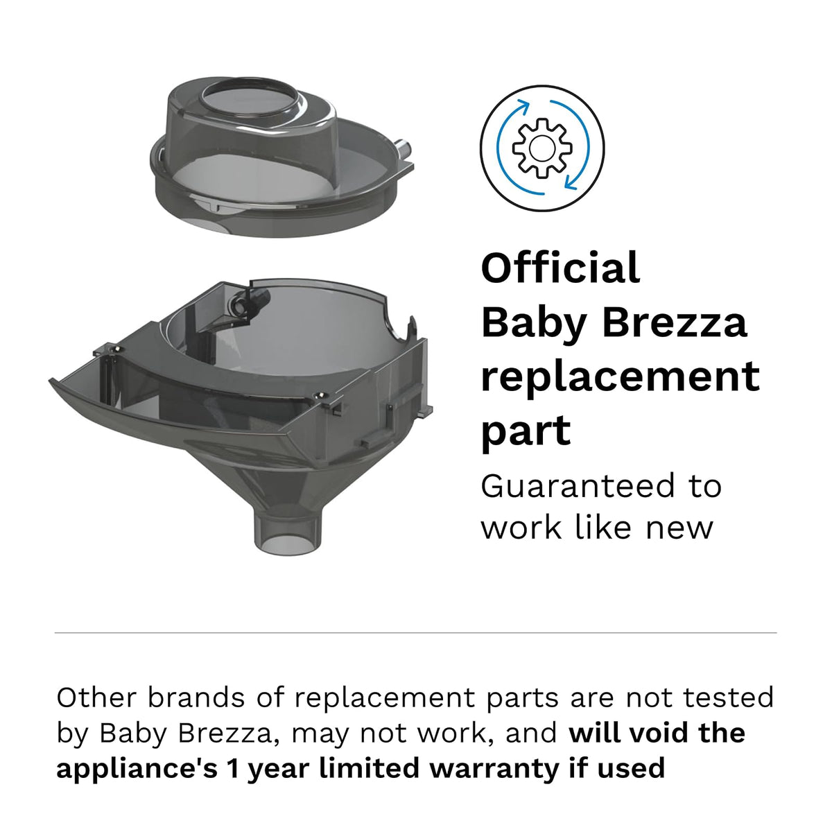 Baby Brezza Formula Pro Advanced - Embudo y cubierta de repuesto