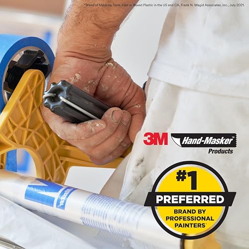 Scotch Painter's Tape MFB-9 Máscaras Plásticas 9x400 pies | 3600 pies cuadrados, resistencia a pintura y disolventes, borde de ataque fácil, sin sangrado