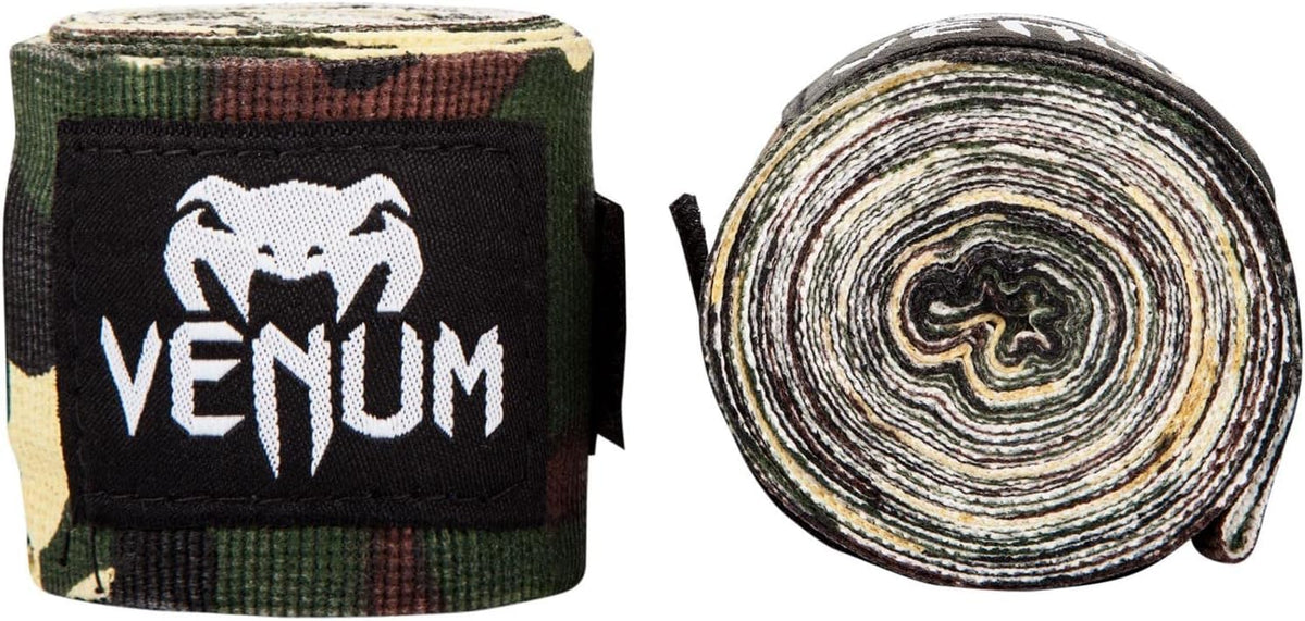 Venum Vendas de Boxeo de Algodón Elástico - Camo (Forest Camo) - 4 m - Boxing Handwraps
