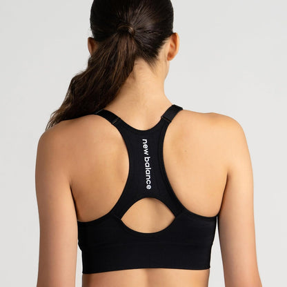 New Balance - Paquete de 3 Sujetadores Deportivos sin Costuras para Mujer, transpirabilidad con Ojo de Cerradura, Brasier Deportivo para Gimnasio, Juego de Entrenamiento de Yoga