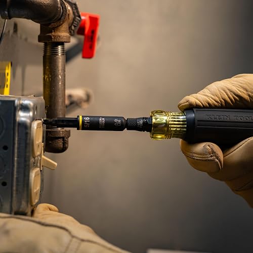 KLEIN TOOLS 32500HD | Desarmador 11 En 1 | Uso Manual E Impacto | Magnético | Haz más con una sola herramienta: úsala a mano o con impacto y cambia entre 7 puntas y 4 llaves sin cargar de más.