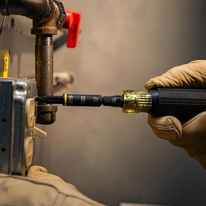 KLEIN TOOLS 32500HD | Desarmador 11 En 1 | Uso Manual E Impacto | Magnético | Haz más con una sola herramienta: úsala a mano o con impacto y cambia entre 7 puntas y 4 llaves sin cargar de más.