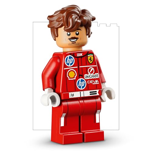 Lego Editions Scuderia Ferrari HP: Casco de Charles Leclerc – Decoración y Artículo de Colección de F1 – Set para Construir y Exhibir – Casco Lego con Minifigura – 43014